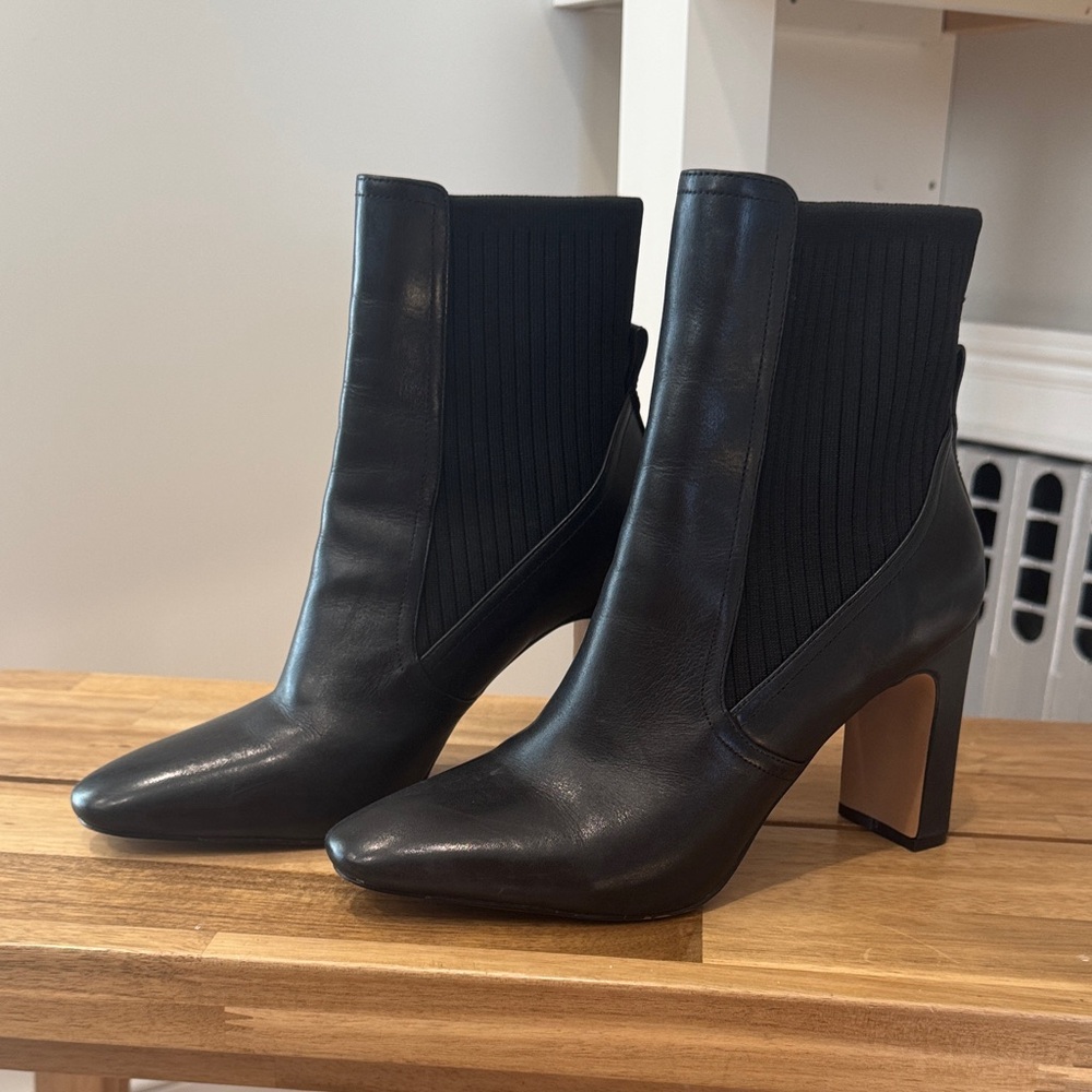Vince Camuto black leather boots
